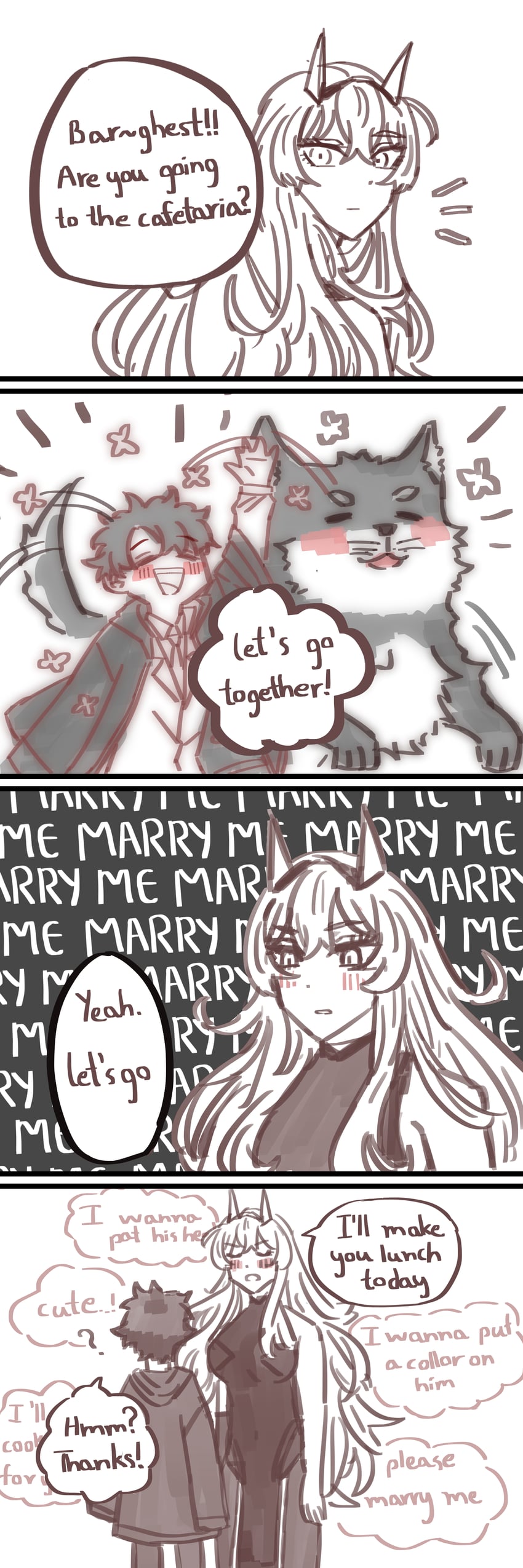 fujimaru ritsuka and barghest (fate and 1 more) drawn by lazidt