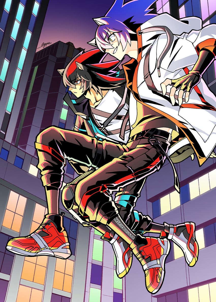 sonic the hedgehog and shadow the hedgehog (sonic) drawn by sloth_g_ya