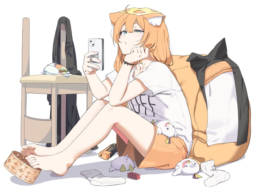 mari, peroro, and off mode mari (blue archive) drawn by csham