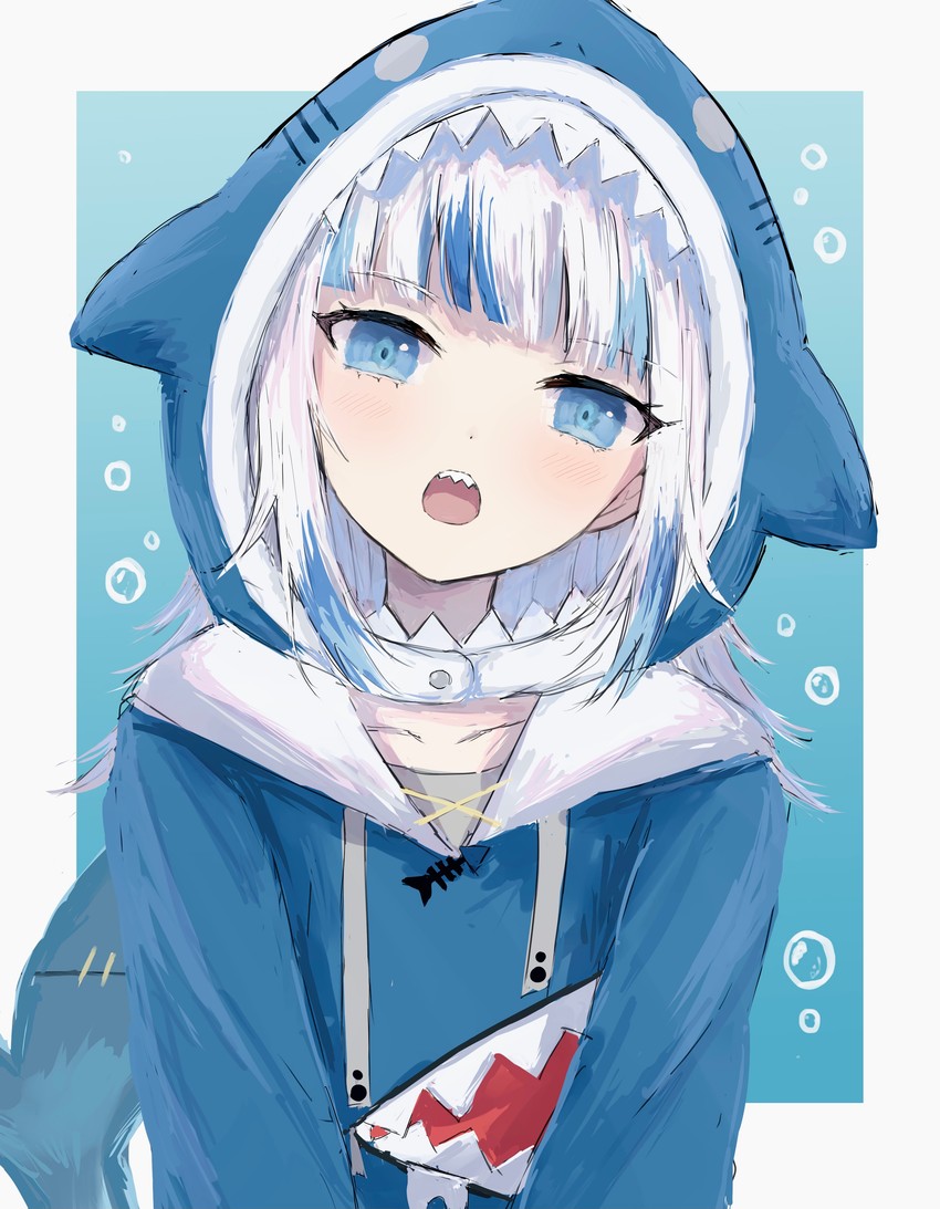 gawr gura (hololive and 1 more) drawn by saikisaika