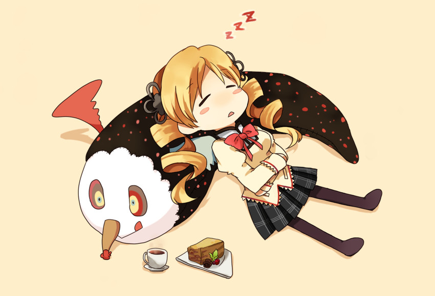 tomoe mami and charlotte (mahou shoujo madoka magica) drawn by tomoyami