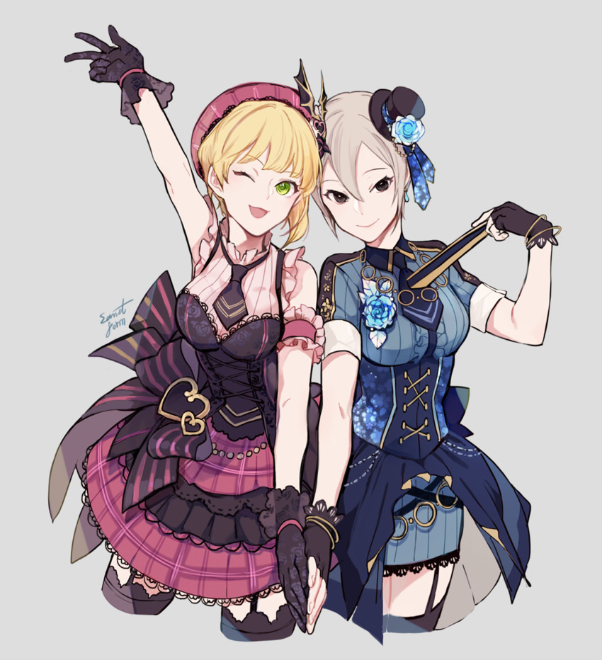 miyamoto frederica and shiomi syuko (idolmaster and 2 more) drawn by sonnet_form