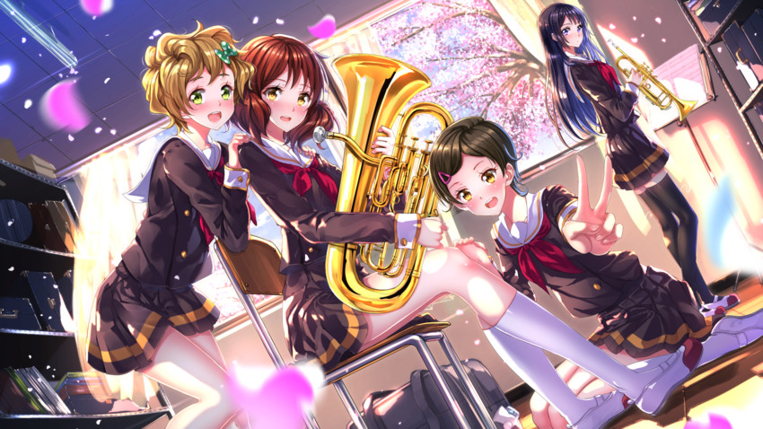 oumae kumiko, kousaka reina, kawashima sapphire, and katou hazuki (hibike! euphonium) drawn by swordsouls