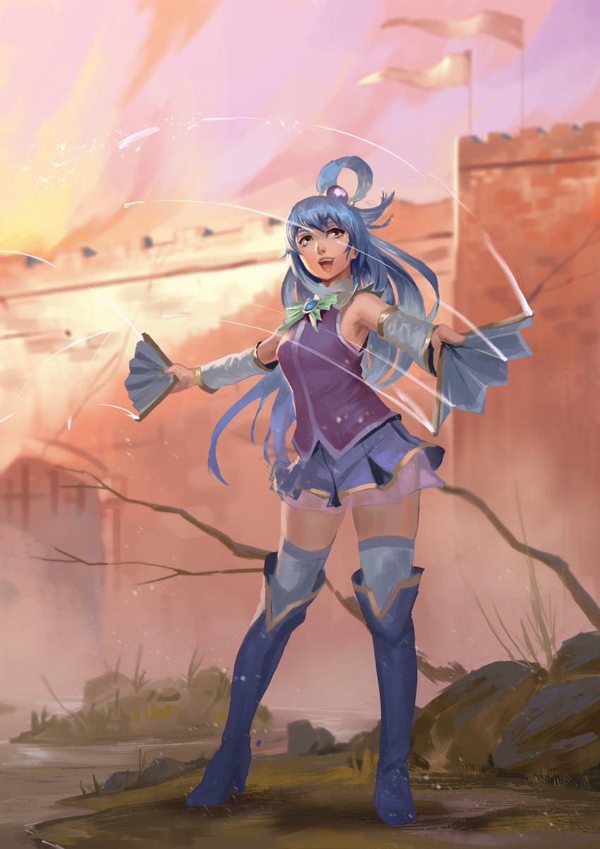aqua (kono subarashii sekai ni shukufuku wo!) drawn by josh_corpuz