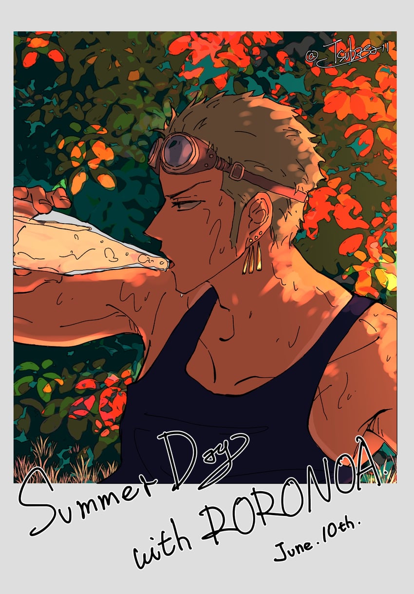roronoa zoro (one piece) drawn by tsubasa_1chi
