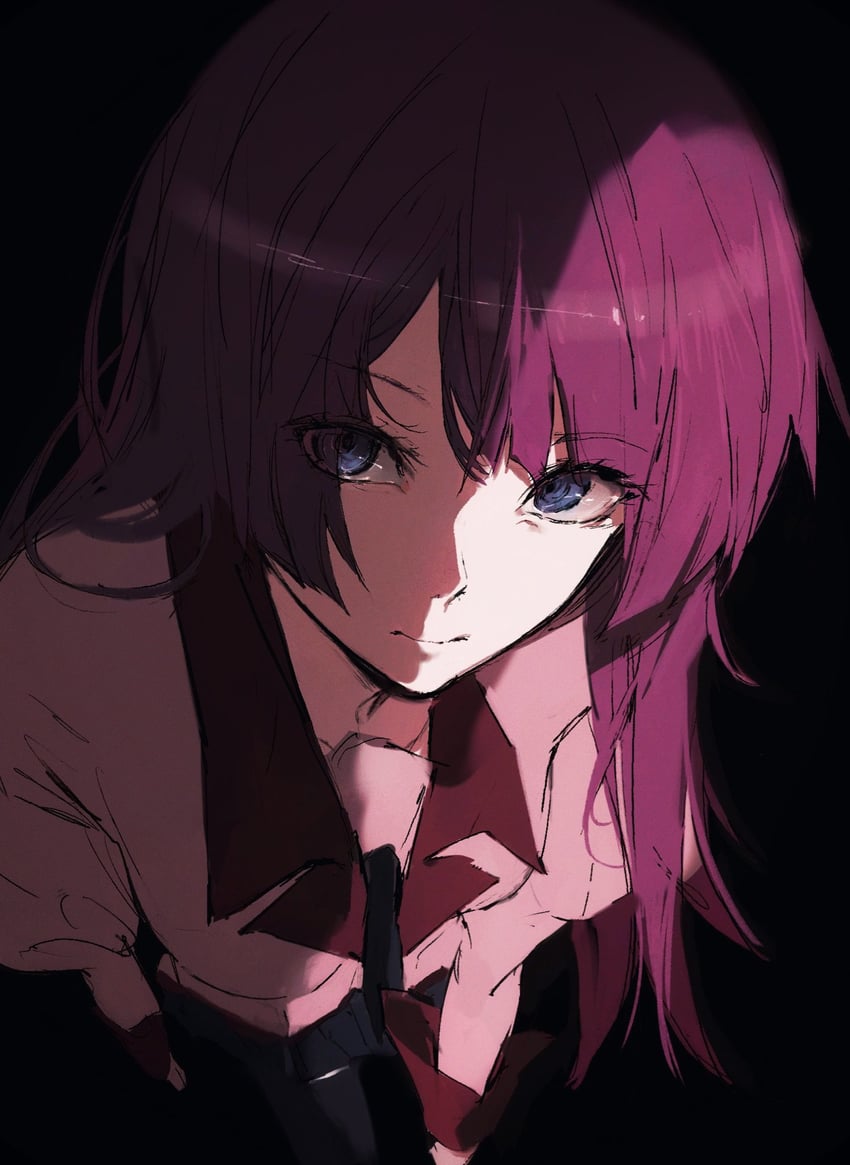 senjougahara hitagi (monogatari and 1 more) drawn by moku_(muooku)