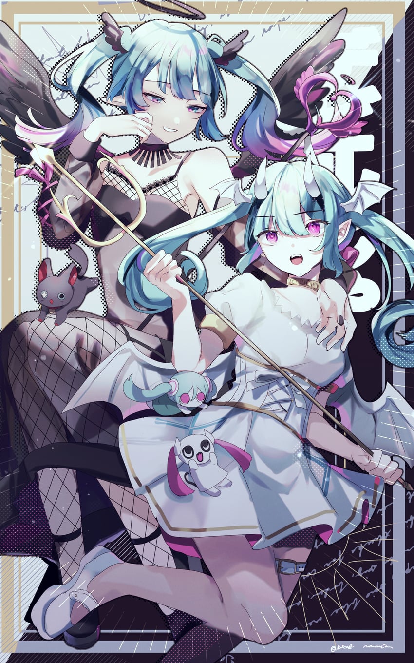 hatsune miku, aimaina, doushite-chan, and neenya (vocaloid and 1 more) drawn by ruoruomi