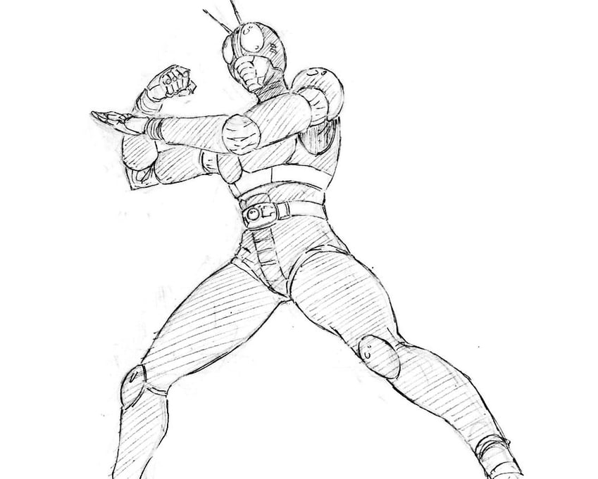 kamen rider black (kamen rider and 1 more) drawn by rakusakugk