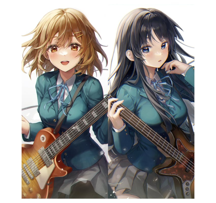 akiyama mio and hirasawa yui (k-on!) drawn by aibek