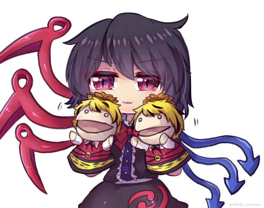 houjuu nue and toramaru shou (touhou) drawn by unime_seaflower
