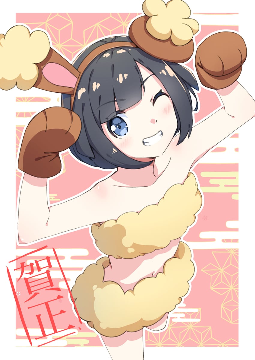 selene and buneary (pokemon and 1 more) drawn by negimiso1989