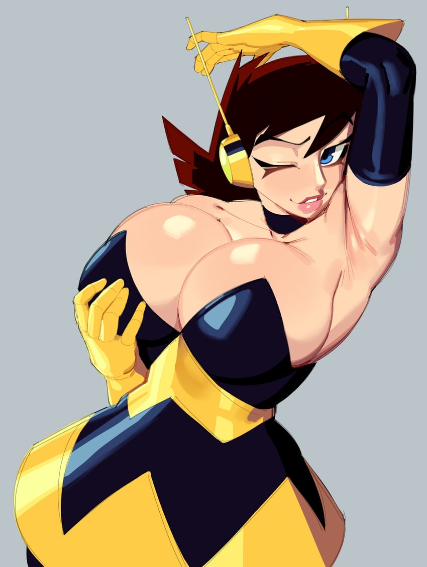 wasp and janet van dyne (marvel and 2 more) drawn by nezulet