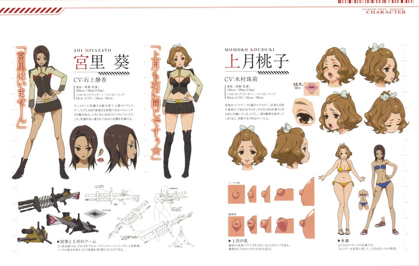 kouzuki momoko and miyasato aoi (valkyrie drive and 1 more)