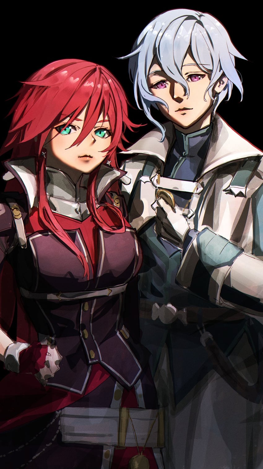 celis ortesia and rion balthazar (eiyuu densetsu and 2 more) drawn by madou_zakura