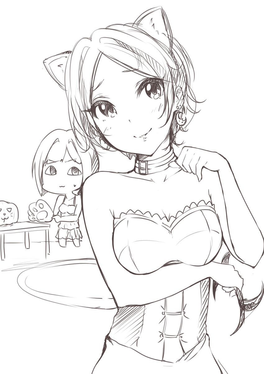 maekawa miku and hayami kanade (idolmaster and 1 more) drawn by murabito_c