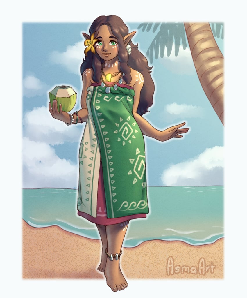 sonia (the legend of zelda and 1 more) drawn by asma_art
