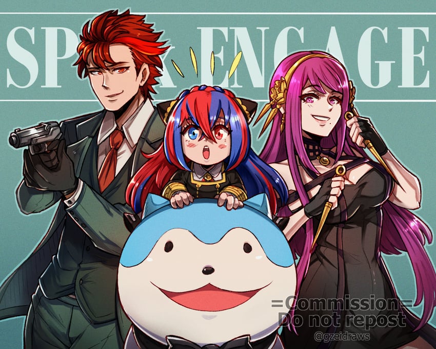 yor briar, anya, twilight, female alear, ivy, and 1 more (fire emblem and 2 more) drawn by gzei