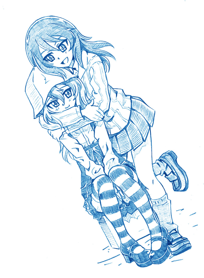 shimada arisu and mika (girls und panzer) drawn by bbb_(friskuser)