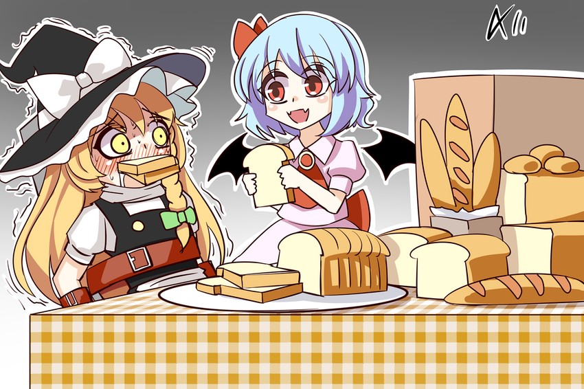 kirisame marisa and remilia scarlet (touhou) drawn by a-xii