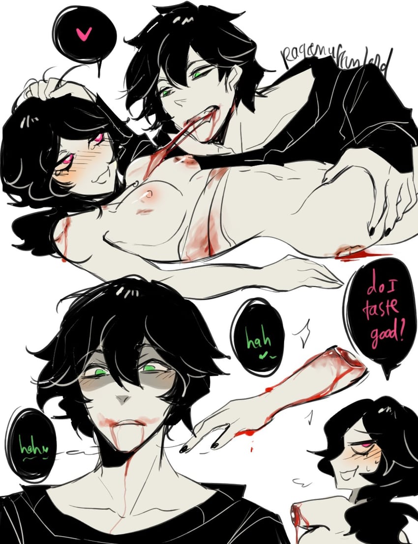 ashley graves and andrew graves (the coffin of andy and leyley) drawn by kaizen_(hajezkalz)