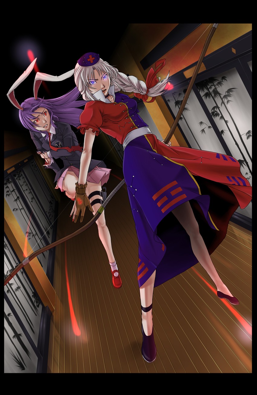 reisen udongein inaba and yagokoro eirin (touhou) drawn by himegami_shino