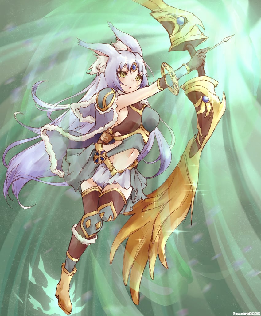 apollousa bow of the goddess (yu-gi-oh!) drawn by tsui_(keruko2417)