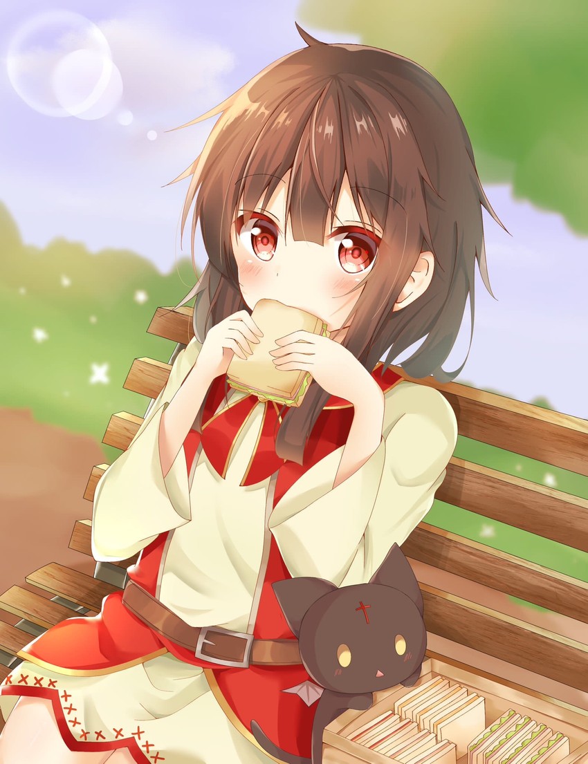 megumin and chomusuke (kono subarashii sekai ni shukufuku wo!) drawn by miyu19996513