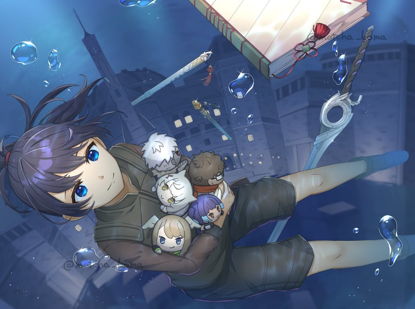 mio, eunie, sena, noah, taion, and 1 more (xenoblade chronicles and 1 more) drawn by yanagimachi