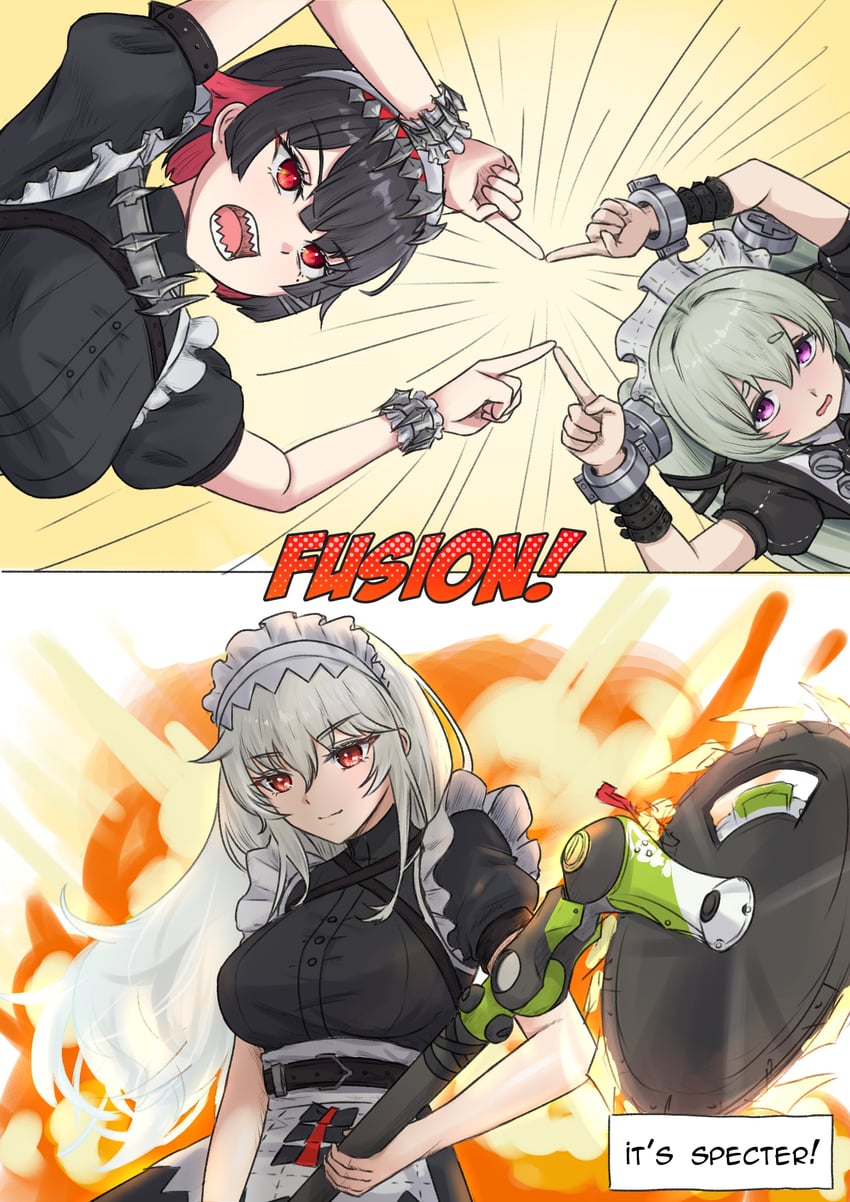 ellen joe, specter, and corin wickes (arknights and 3 more) drawn by runyo_(yale12312)