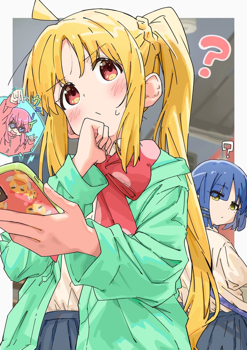 gotoh hitori, ijichi nijika, and yamada ryo (bocchi the rock!) drawn by shinshin_(ssnsn_oekaki)