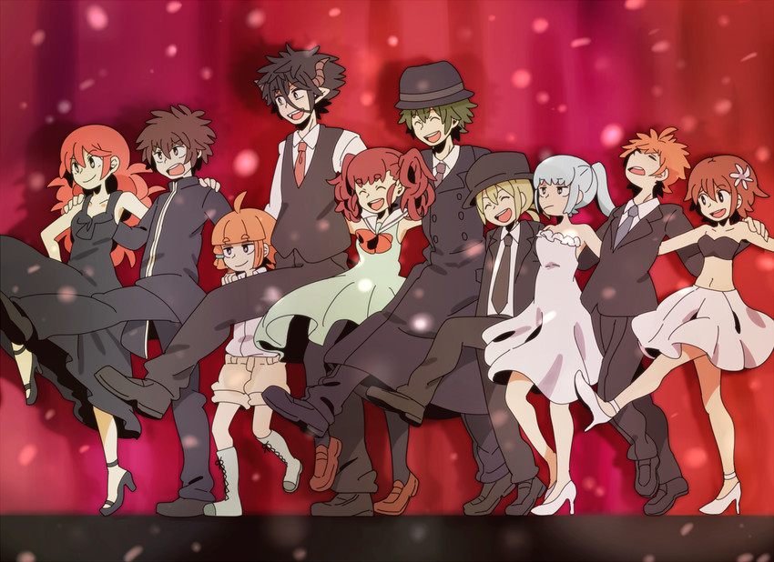jino valentine, sail serumika riveruaaku, asagiri duberry, elraia serumika, kooriyama ori, and 4 more (original and 1 more) drawn by ika_sen