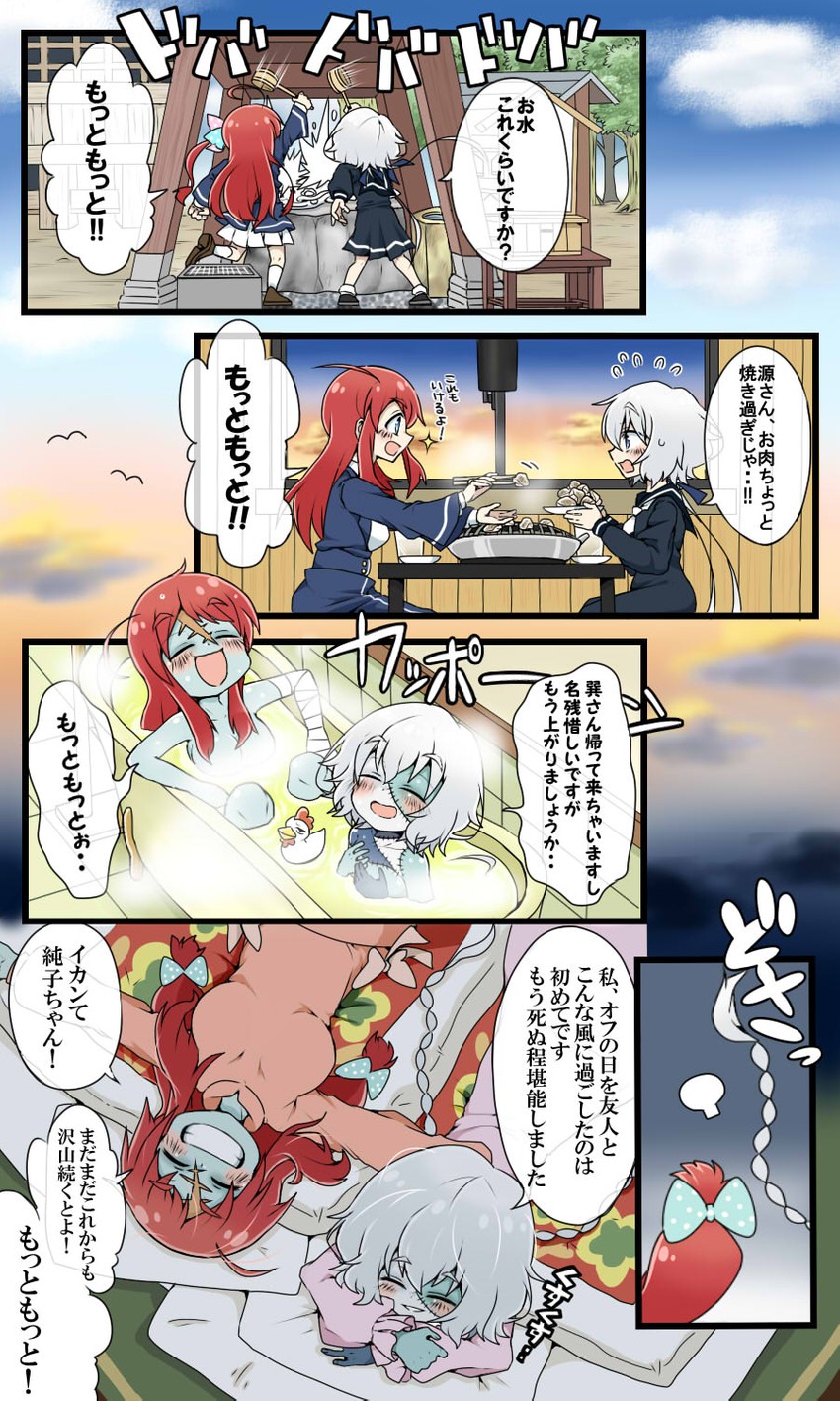 konno junko and minamoto sakura (zombie land saga) drawn by hachiman_(douno)