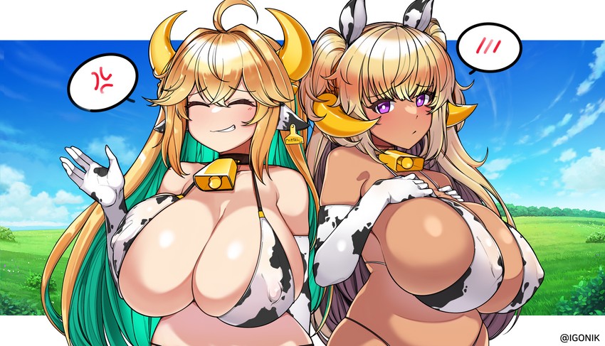 dark elven forest ranger and elven forest maker (last origin) drawn by dbm_(igonik)