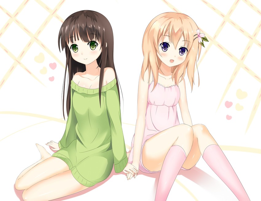 hoto cocoa and ujimatsu chiya (gochuumon wa usagi desu ka?) drawn by maki_ookami