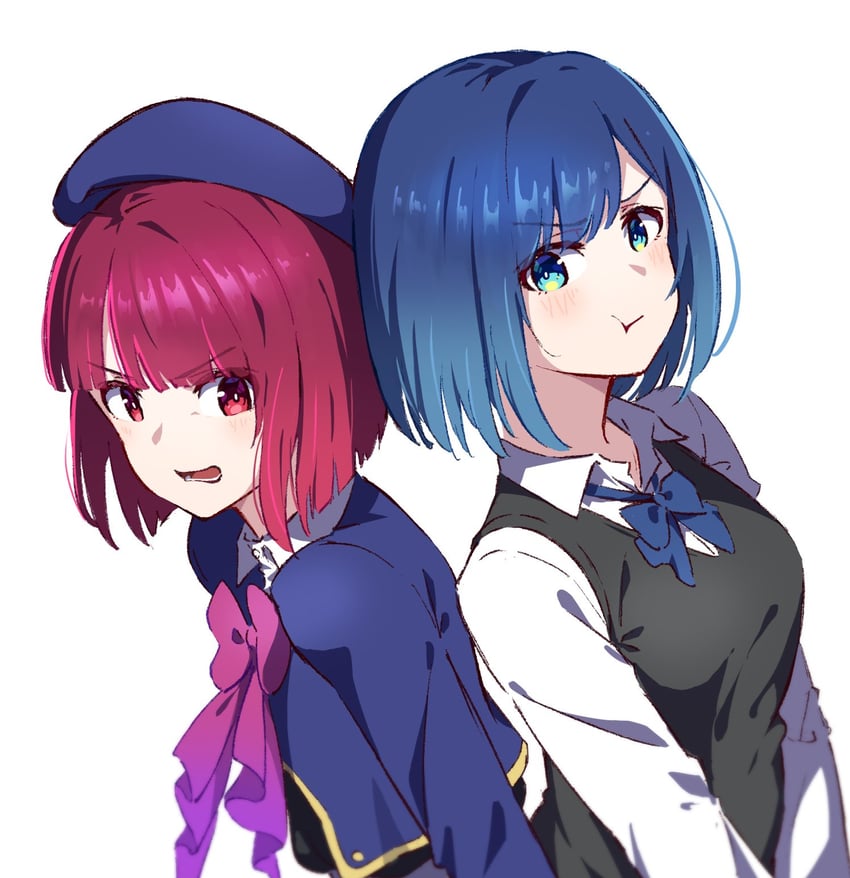 arima kana and kurokawa akane (oshi no ko) drawn by hyoe_(hachiechi)
