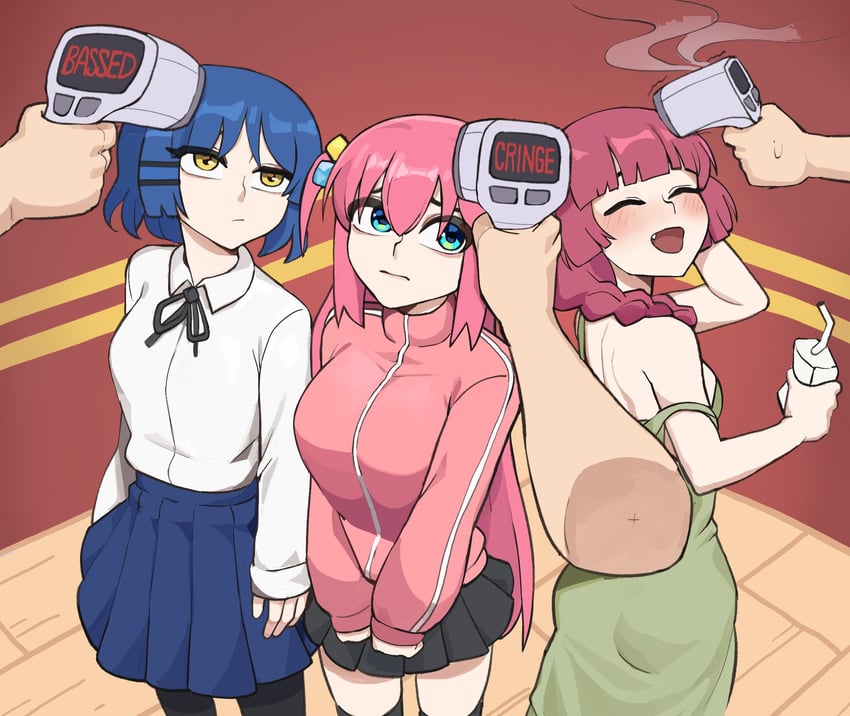 gotoh hitori, yamada ryo, and hiroi kikuri (bocchi the rock!) drawn by hyyun_ho