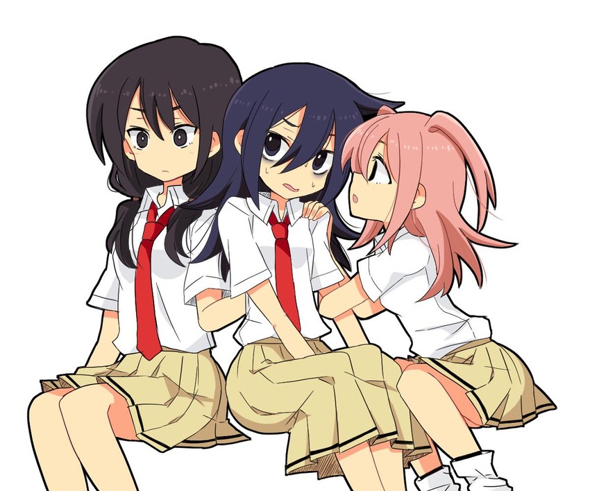 kuroki tomoko, tamura yuri, and nemoto hina (watashi ga motenai no wa dou kangaetemo omaera ga warui!) drawn by kita_senju