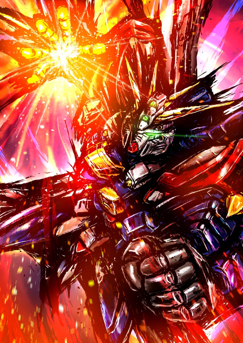 god gundam (gundam and 1 more) drawn by hiroki_(hiroki-black)