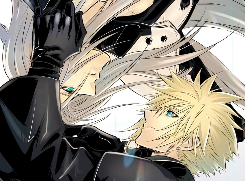 cloud strife and sephiroth (final fantasy and 2 more) drawn by aiz00