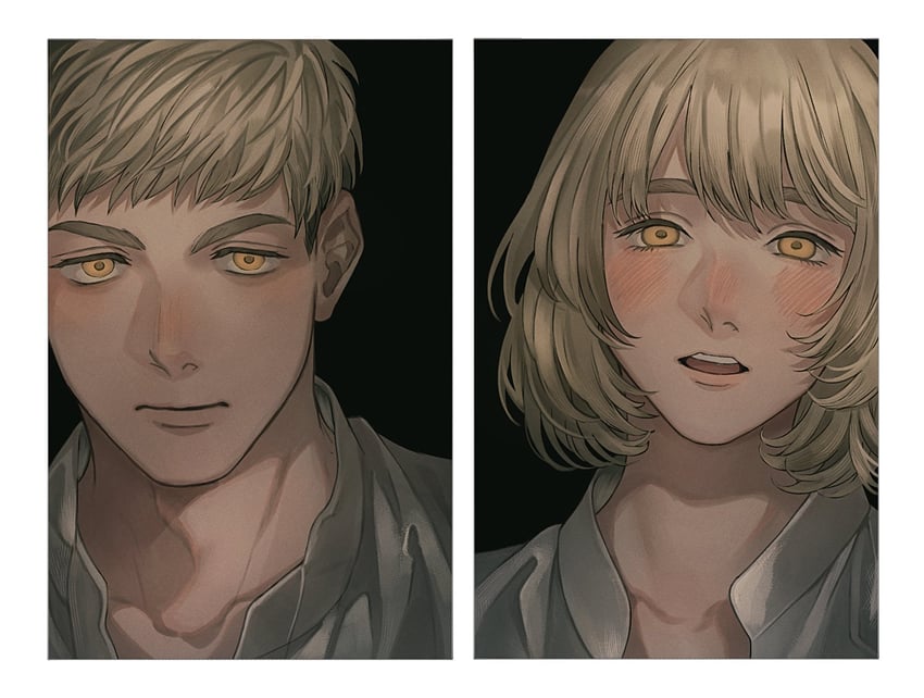falin touden and laios touden (dungeon meshi) drawn by sasakura34