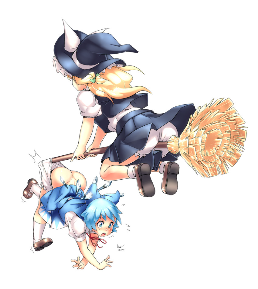 kirisame marisa and cirno (touhou) drawn by nsio