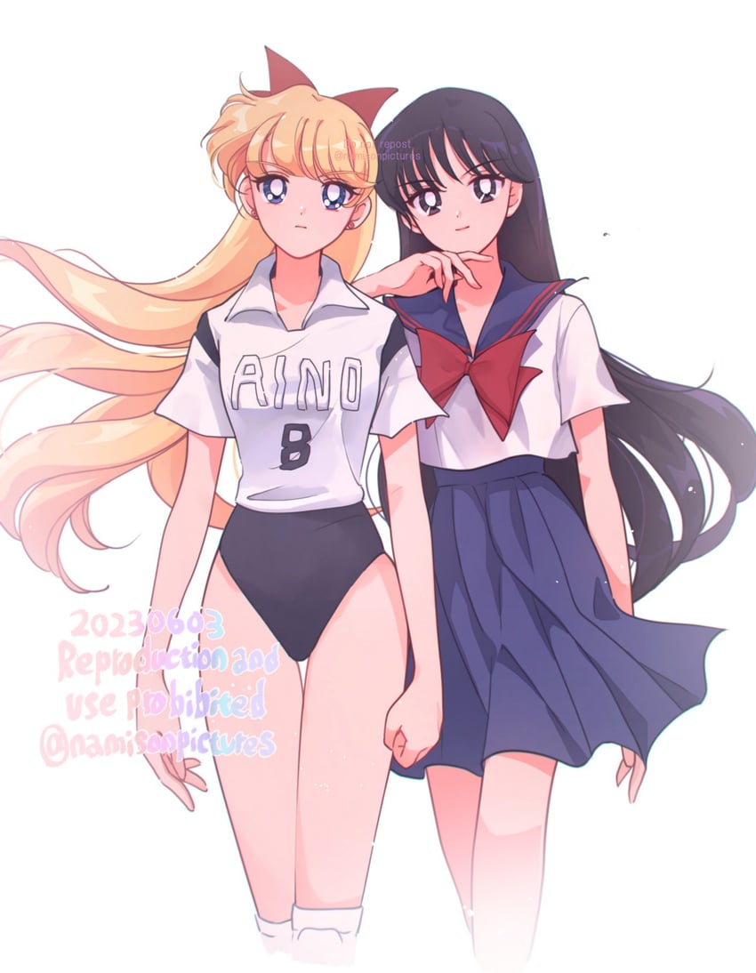 aino minako and hino rei (bishoujo senshi sailor moon and 1 more) drawn by namisonpictures