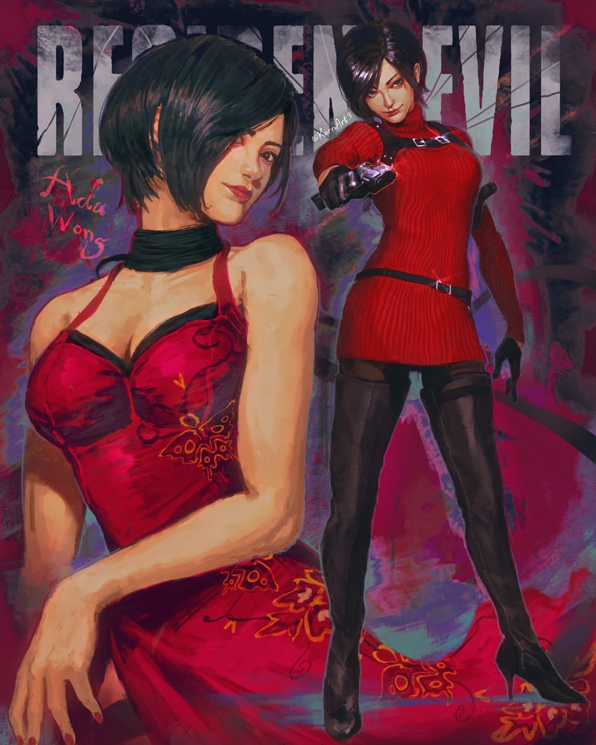 ada wong (resident evil and 1 more) drawn by kornart