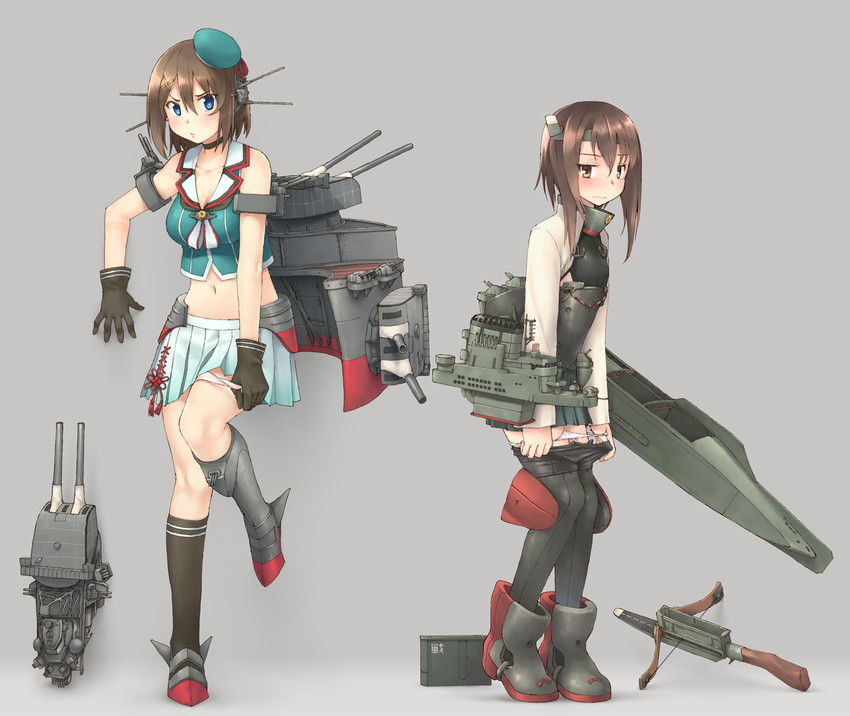 maya, taihou, maya kai ni, and taihou kai (kantai collection) drawn by temurei_(vovovov)