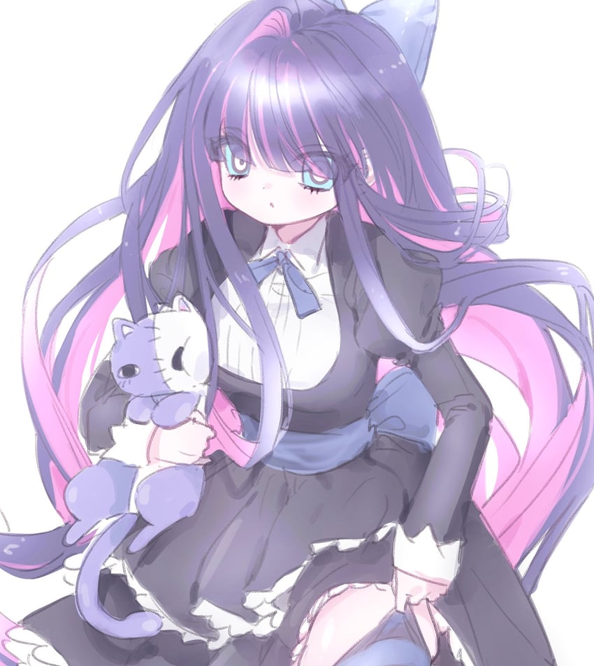 stocking and honekoneko (panty & stocking with garterbelt) drawn by mipi_(u3u_00)