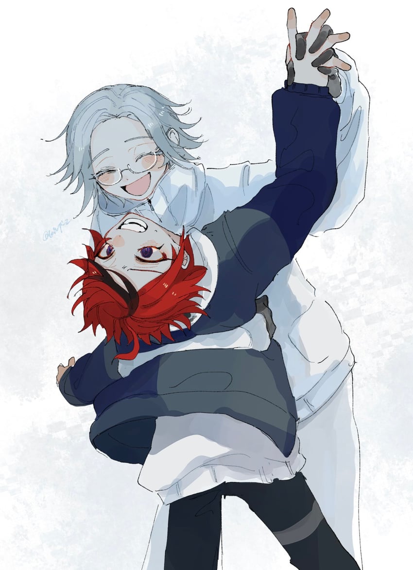 aotsuki eito and sumino takumi (the hundred line -last defense academy-) drawn by kiro-ji