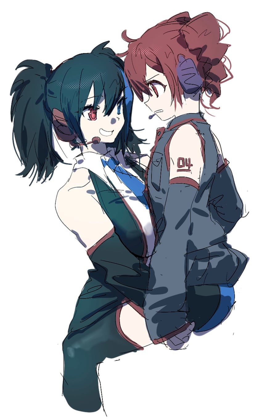 kasane teto and yokune ruko (utau) drawn by cross_neko