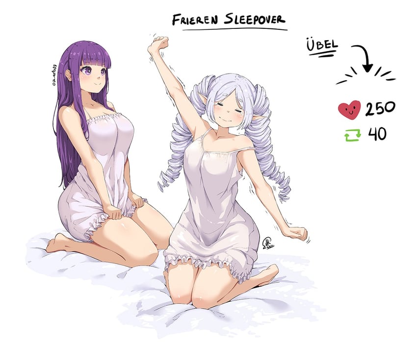 frieren and fern (sousou no frieren) drawn by jk_arts
