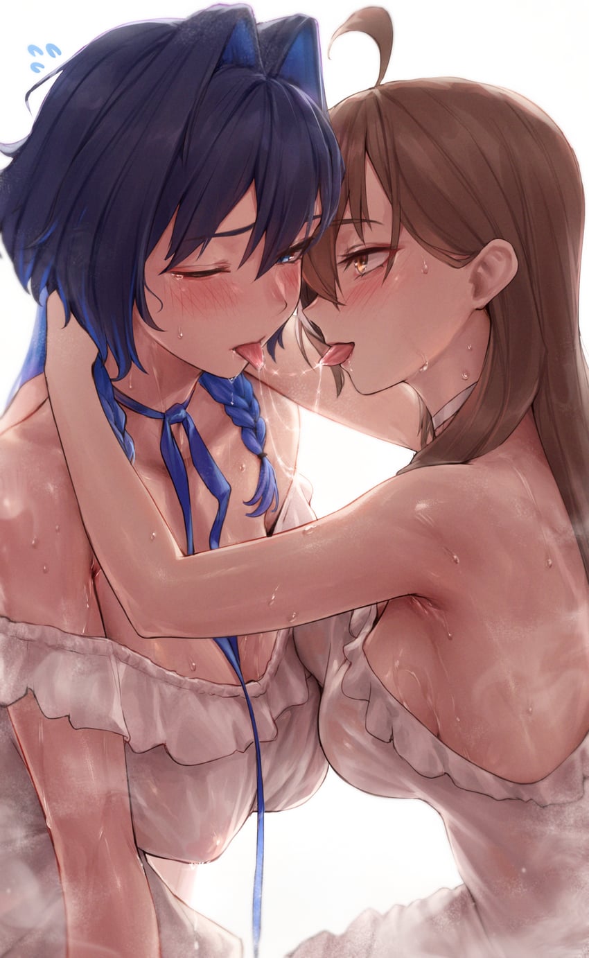 ouro kronii and nanashi mumei (hololive and 1 more) drawn by padoruu