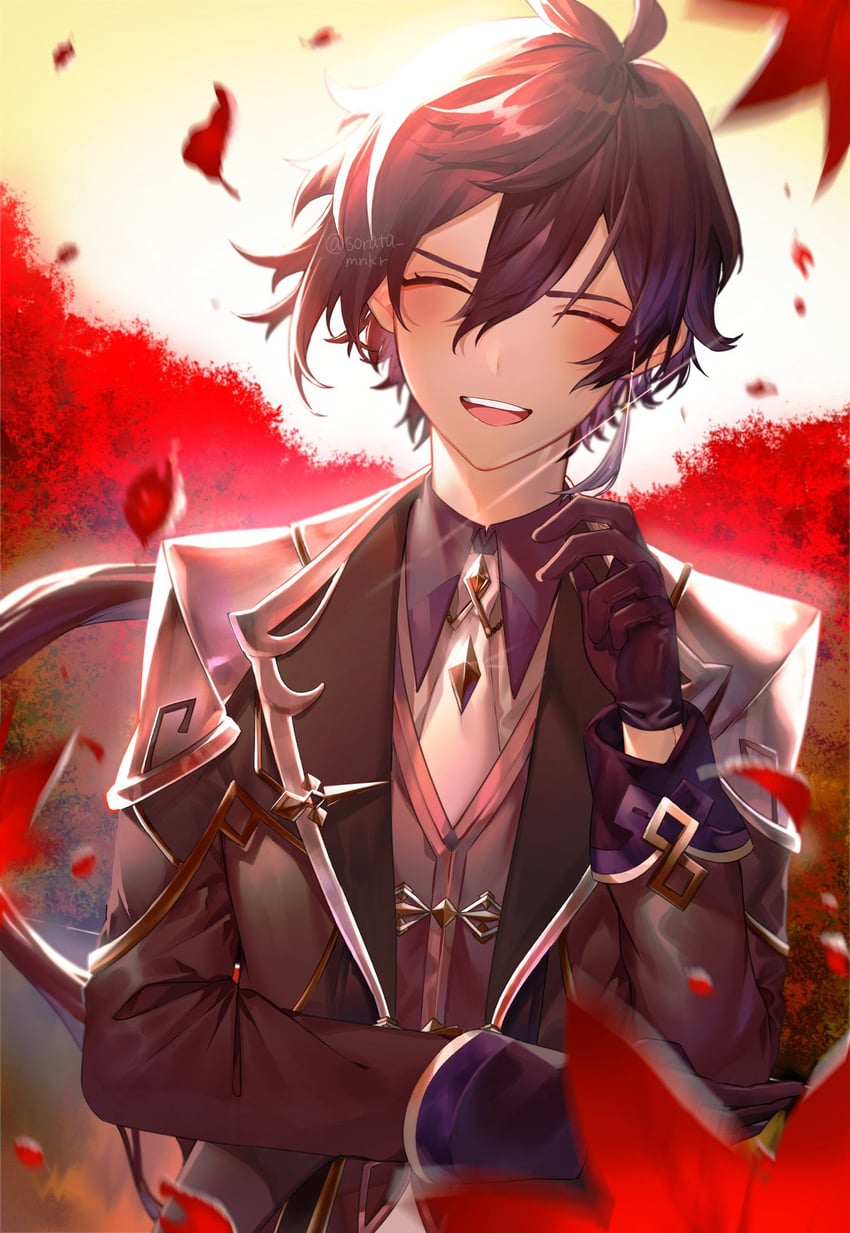 zhongli (genshin impact) drawn by sorata_(sorata_hnkn)